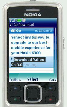 Yahoo detects my mobile device and even knows which one